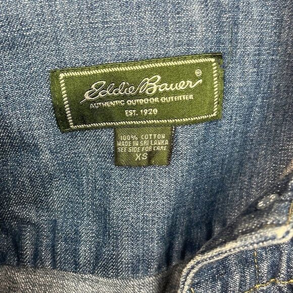 Eddie Bauer Jean Jacket Button Up Size XS - Picture 3 of 8